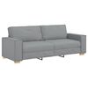 vidaXL 3 s&aelig;ta s&oacute;fi lj&oacute;sgr&aacute;r 220x78x84 cm &uacute;r efni