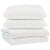 vidaXL S&aelig;ng me&eth; kodda 3 pcs Hv&iacute;tt Microfleece