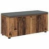 vidaXL Hallarbekk Gamalt timbur 100 x 38 x 46 cm Virkur tr&eacute; og d&uacute;kur