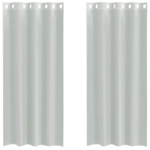 vidaXL voile gard&iacute;nur me&eth; h&oacute;lfum 2 stk lj&oacute;sgr&aacute; 140x245 cm
