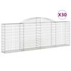 vidaXL Bogadregnir Grj&oacute;tkassar 30 stk. 300x30x100/120cm Sinkh&uacute;&eth;a&eth; J&aacute;rn