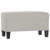 vidaXL Bekkur Lj&oacute;sgr&aacute;tt 70x35x41 cm M&iacute;kr&oacute;f&iacute;ber &Aacute;kl&aelig;&eth;i