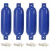 vidaXL Fr&iacute;holt fyrir B&aacute;ta 4 stk. Bl&aacute; 51x14 cm PVC