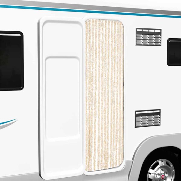 vidaXL Skord&yacute;ratjald Drappa&eth; og Hv&iacute;tt 56x185 cm &THORN;r&aelig;&eth;ir