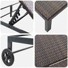 vidaXL Sunbed 1-Pers&oacute;na Br&uacute;nn 206 x 62.5 x 74 cm p&oacute;l&yacute;rattan