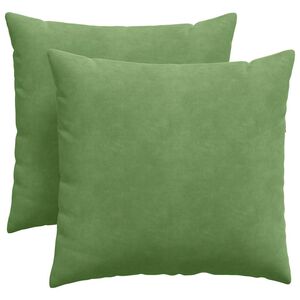 vidaXL S&oacute;fap&uacute;&eth;ar 2 pcs L&eacute;tt gr&aelig;nn 45 x 45 cm Korduroy efni