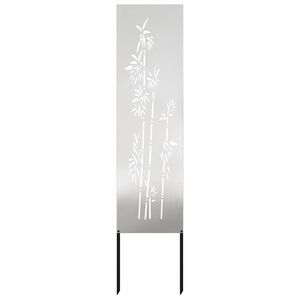 vidaXL Gar&eth;s b&uacute;na&eth; skj&aacute;r Bl&oacute;m Silfur 32 x 140 cm stainless steel