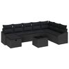 vidaXL S&oacute;fasett me&eth; p&uacute;&eth;i 8 pcs p&oacute;l&yacute;rattan
