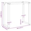 vidaXL Borðfætur fyrir Borðstofuborð O-Grind 80x40x73 cm Steypujárn