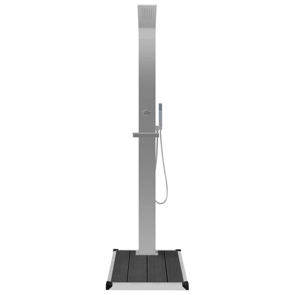 vidaXL Útisturta með Bakka WPC Ryðfrítt Stál