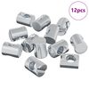 vidaXL Bollan&uacute;tar 12 pcs Silfur M6 x 13 mm M&aacute;lmur