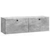 vidaXL Veggfestur sj&oacute;nvarpssk&aacute;pur Steinsteypugr&aacute;r 98 x 31 x 30 cm