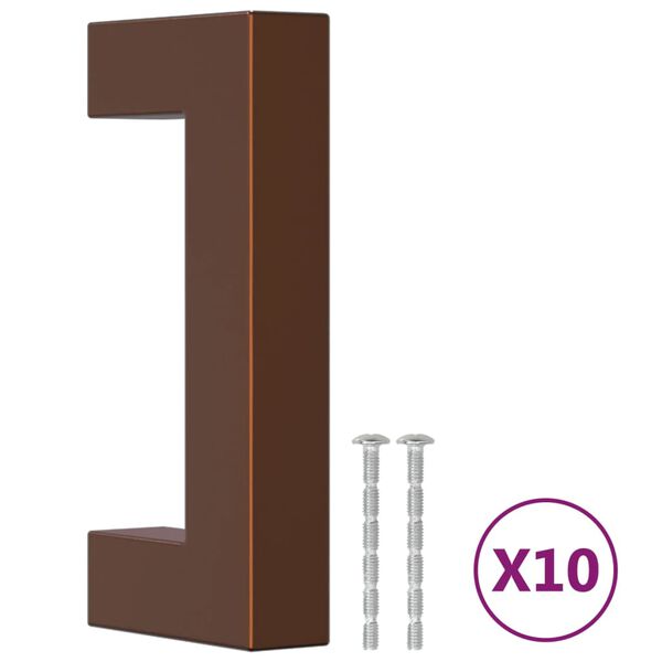 vidaXL Skápahöldur 10 stk. Bronslitað 64 mm Ryðfrítt stál