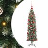vidaXL Gervi mj&oacute; j&oacute;latr&eacute; me&eth; 150 LED me&eth; standi Gr&aelig;nn og hv&iacute;tur 150 cm