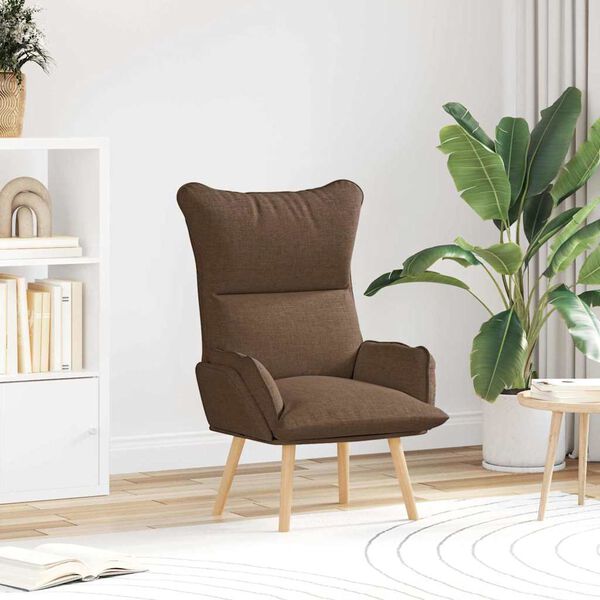 vidaXL Armstóll Brúnn 69 x 74 x 93 cm Sherpa efni