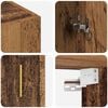 vidaXL Veggsk&aacute;pur Gamalt timbur 69,5 x 34 x 90 cm Samsettur vi&eth;ur