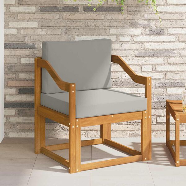 vidaXL &Uacute;tis&oacute;fi Solid Akas&iacute;uskei&eth; og P&oacute;lyester N&aacute;tt&uacute;ruleg og lj&oacute;s gr&aacute;