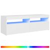 vidaXL Sj&oacute;nvarpssk&aacute;pur me&eth; LED Lj&oacute;sum Hv&iacute;tur 120x35x40 cm