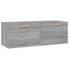 vidaXL Veggsk&aacute;pur Gr&aacute;r Sonoma 100x36,5x35 cm Samsettur Vi&eth;ur