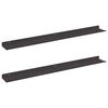 vidaXL Flj&oacute;tandi skrifbor&eth; Vegghengt 2 pcs Svart 80 x 9 x 2,5 cm St&aacute;l