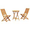 vidaXL Folding bistro sett 3 pcs Br&uacute;nn Hrein akas&iacute;utr&eacute;