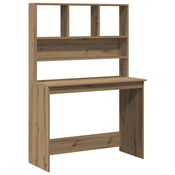 vidaXL skrifbor&eth; me&eth; hillum Artisan Oak 102x45x148 cm Hanna&eth;ur vi&eth;ur