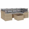 vidaXL Gar&eth;s&oacute;fa sett Drapplita&eth;ur 55 x 55 x 37 cm p&oacute;l&yacute;rattan