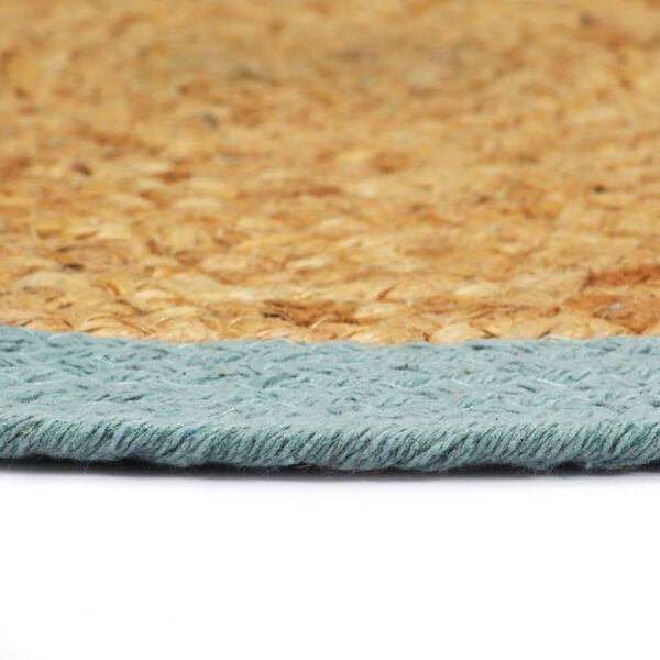 vidaXL Diskamottur 6stk N&aacute;tt&uacute;rulegar/Gr&aelig;nar 38cm Hringlaga J&uacute;ta/B&oacute;mull