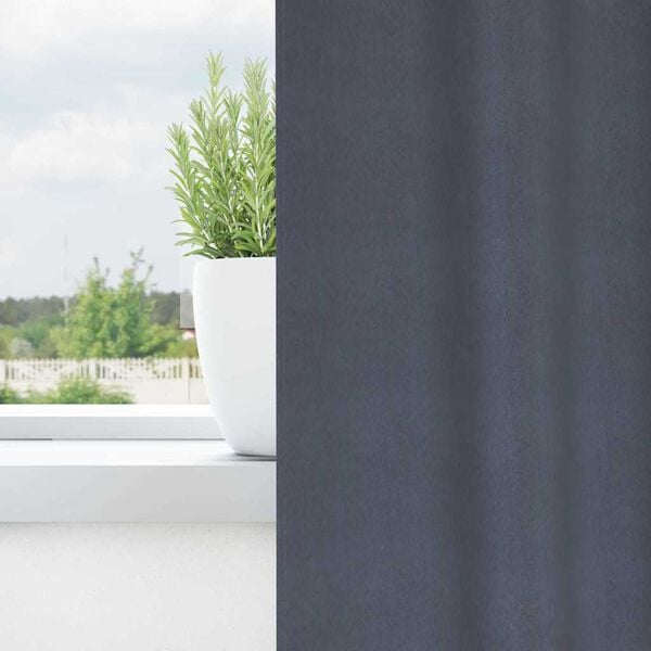 vidaXL Svartgard&iacute;nur me&eth; hringjum 2 pcs Antras&iacute;t 140 x 140 cm