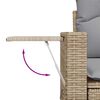 vidaXL Gar&eth;s&oacute;fa sett me&eth; p&uacute;&eth;i 11 pcs Drapplita&eth;ur Poly rattan