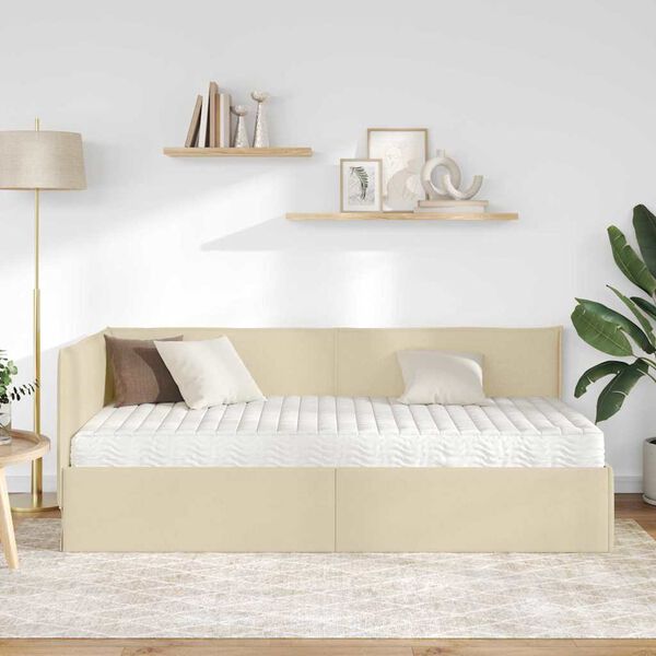 vidaXL Hornar&uacute;m rammi me&eth; d&yacute;nu me&eth; h&ouml;fu&eth;gafl 2 pcs Rj&oacute;malitur Flauel