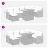 vidaXL 8 stykki gar&eth;s&oacute;fasett me&eth; p&uacute;&eth;um Grey Poly Rattan Acacia