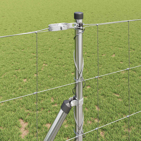 vidaXL Túnagirðing Silfur 25 x 1.2 m Sinkhúðað stál