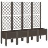 vidaXL Gr&oacute;&eth;urkassi me&eth; Rimlagrind 160x40x142 cm Br&uacute;nt PP