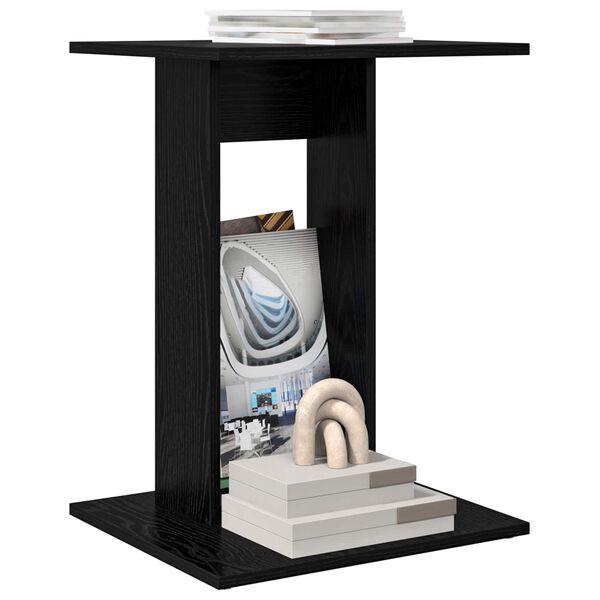 vidaXL Hli&eth;arbor&eth; Svartur Eik 45 x 40 x 62,5 cm Samsettur vi&eth;ur