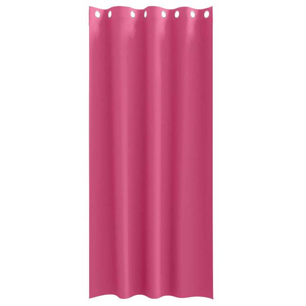 vidaXL Svartgardínur með hringjum 2 pcs Skýr Bleikur 225 x 140 cm