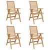 vidaXL St&oacute;ll 4 pcs Br&uacute;nn 64.5 x 52 x 108 cm Solid teak vi&eth;ur