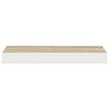 vidaXL Vegghengdar Hillur 4 stk. Eikarlitur & Hv&iacute;tur 50x23x3,8 cm MDF