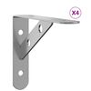 vidaXL Hillufestingar 4 stk 15x2,5x11,5 cm Silfurlita&eth; Ry&eth;fr&iacute;tt St&aacute;l