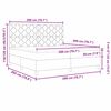 vidaXL LED Box Spring R&uacute;m me&eth; d&yacute;nu D&ouml;kkbl&aacute;r 200 x 200 cm d&uacute;kur