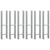 vidaXL Gir&eth;ingafestingar 6 stk Silfur 12x6x60 cm S&iacute;nkh&uacute;&eth;a&eth; St&aacute;l