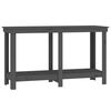 vidaXL Vinnubekkur Gr&aacute;r 140x50x80 cm Gegnheil Fura
