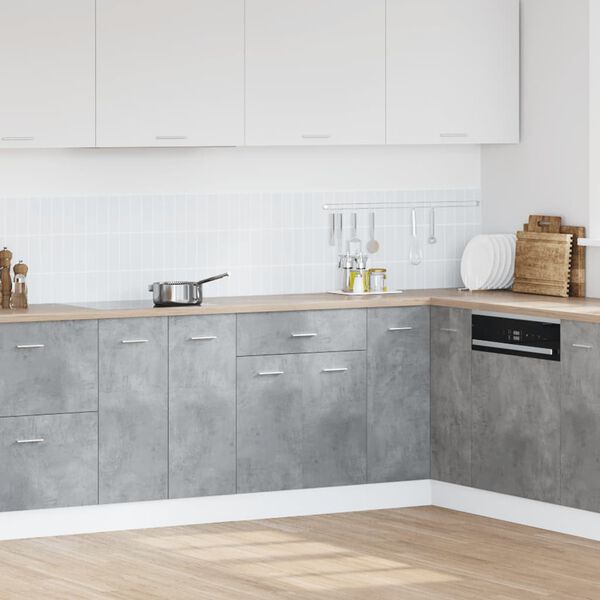 vidaXL Eldhússkápur m. Skúffu “Lyon” Steypugrár 60x46x81,5 cm