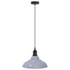 vidaXL hengilampi H&aelig;&eth;arstillanlegur E27 Glansgr&aacute;r &Oslash; 31 cm M&aacute;lmur