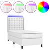 vidaXL H&oacute;lfa&eth; Springr&uacute;m me&eth; D&yacute;nu&LED Hv&iacute;tur 80x200 cm Gervile&eth;ur