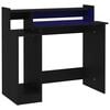 vidaXL Skrifbor&eth; me&eth; LED 97x45x90 cm Samsettur Vi&eth;ur