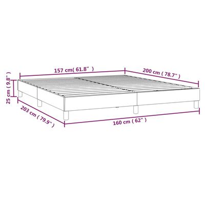 vidaXL Rúmgrind Mógrár 160x200 cm Tauáklæði