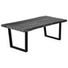 vidaXL S&oacute;fabor&eth; Gegnheill sedrusvi&eth;ur 102x56x41 cm Gr&aacute;tt
