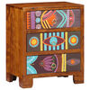 vidaXL skenkur marglitur 50x35x60 Solid Wood Acacia