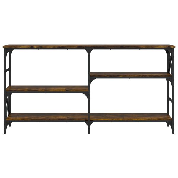 vidaXL Veggbor&eth; Reyklitu&eth; Eik 150x29x76,5 cm Samsettur Vi&eth;ur